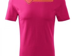 Tricou roz clasic de barbat